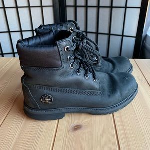 Timberland Premium Velvet Accent Leather Lug Sole Boots